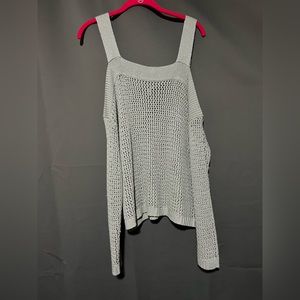 Gray off the shoulder sweater